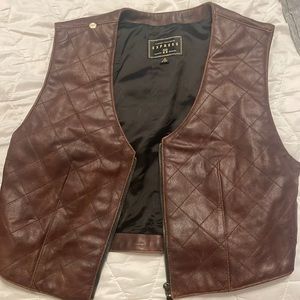 compagnie international express leather jacket